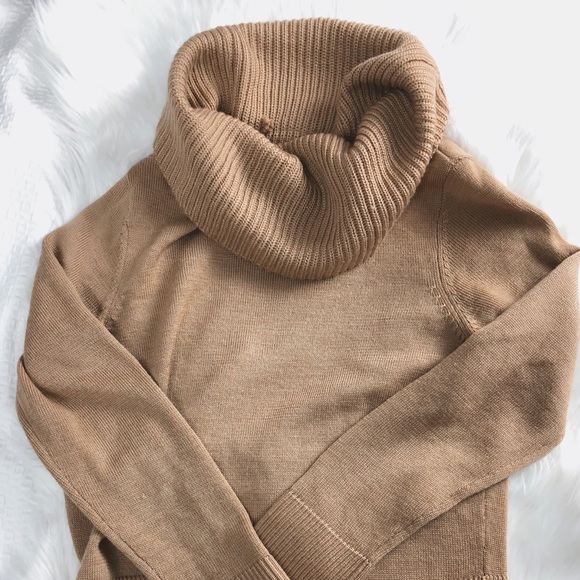 Ann Taylor Sweaters - Ann Taylor Cowl Neck Camel Sweater